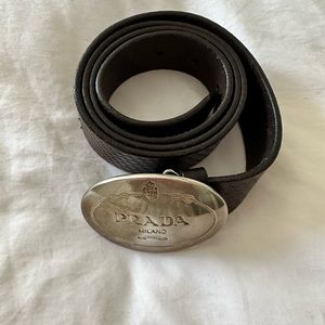 Men’s brown Prada belt Authentic